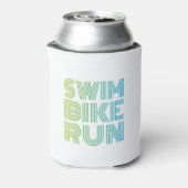 Triatlon in kleuren blikjeskoeler (Blikje Achterkant)