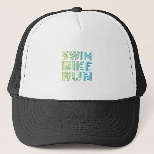 Triatlon in kleuren trucker pet (Voorkant)