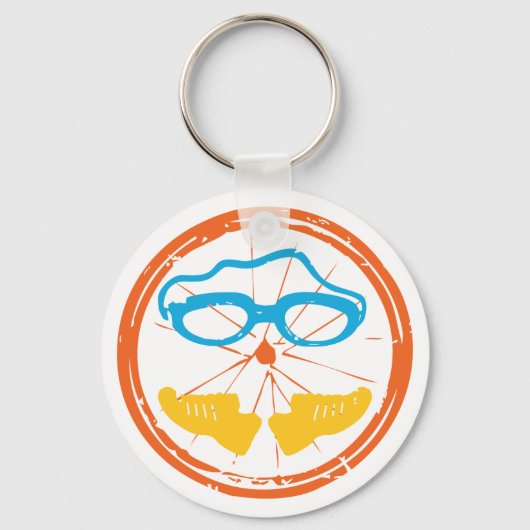 Triatlon leuk ontwerp sleutelhanger (Voorkant)