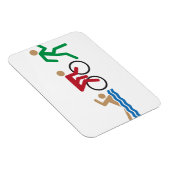 Triatlon-logo-pictogrammen in kleur magneet (Rechterzijde)