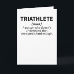 Triatlon Lover Gifts Triatlete Endurance Sports Kaart<br><div class="desc">Op zoek naar een perfecte gave voor een triathlon minnaar? Haal dit gekke triathlongeschenk voor een triatleet,  die van het zwemmen,  rennen en fietsen van endurance sporten houdt. Geweldig triatleet cadeau voor Kerstmis.</div>