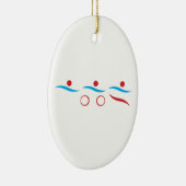 Triatlon modern cool logo keramische ornament (Rechts)
