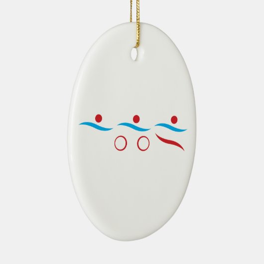Triatlon modern cool logo keramische ornament (Rechts)