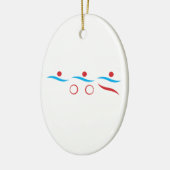 Triatlon modern cool logo keramische ornament (Links)