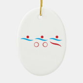 Triatlon modern cool logo keramische ornament (Voorkant)
