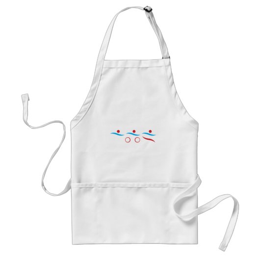 Triatlon modern cool logo standaard schort (Voorkant)