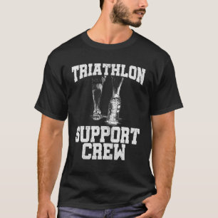 Triatlon ondersteunend personeel hardlopen fietsen t-shirt