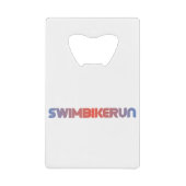 Triatlon-ontwerp Creditkaart Flessenopener (Voorkant)