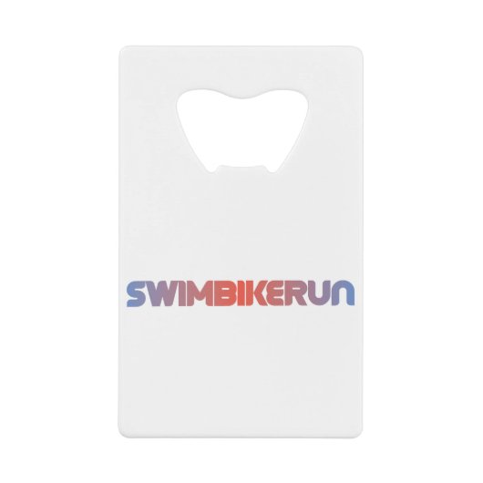 Triatlon-ontwerp Creditkaart Flessenopener (Voorkant)