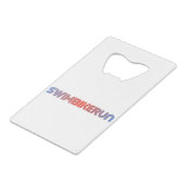 Triatlon-ontwerp Creditkaart Flessenopener (Voorkant Gekanteld)