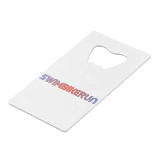 Triatlon-ontwerp Creditkaart Flessenopener (Achterkant Gekanteld)