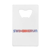 Triatlon-ontwerp Creditkaart Flessenopener (Achterkant)