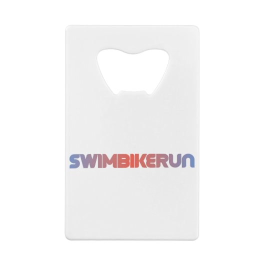 Triatlon-ontwerp Creditkaart Flessenopener (Achterkant)