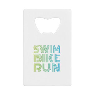 Triatlon-ontwerp Creditkaart Flessenopener