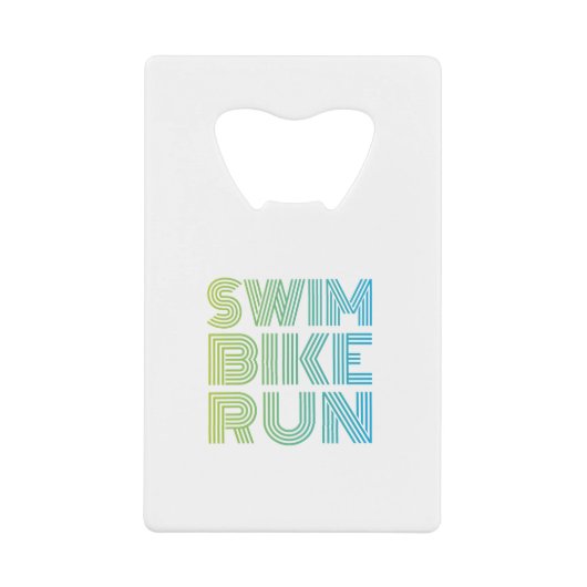 Triatlon-ontwerp Creditkaart Flessenopener (Voorkant)
