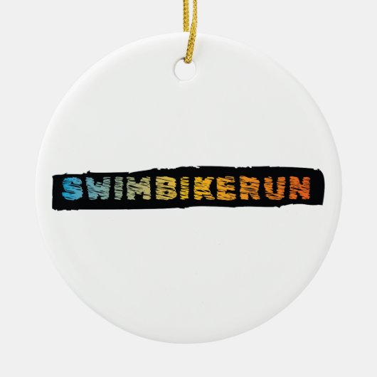 Triatlon-ontwerp Keramisch Ornament (Voorkant)