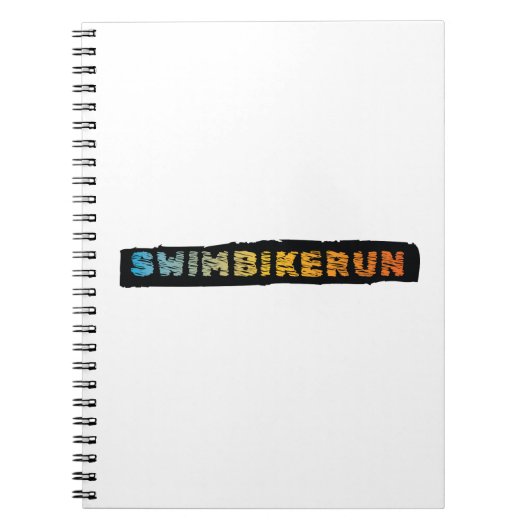 Triatlon-ontwerp Notitieboek (Voorkant)