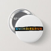 Triatlon-ontwerp Ronde Button 5,7 Cm (Voorkant /achterkant)
