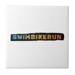Triatlon-ontwerp Tegeltje