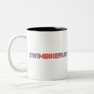 Triatlon-ontwerp Tweekleurige Koffiemok