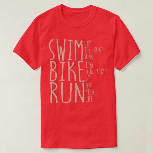 Triatlon-slang zoals de bierketje van de boat. t-shirt (Design voorkant)