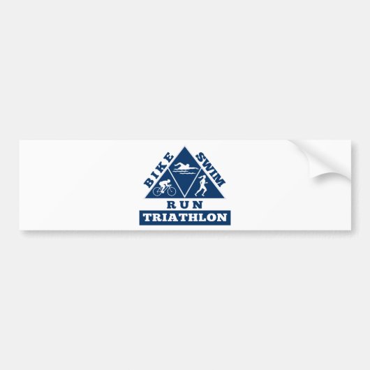 Triatlon-sportevenwiet Bumpersticker (Voorkant)