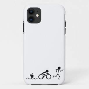 Triatlon Stokfiguren iPhone 11 Hoesje