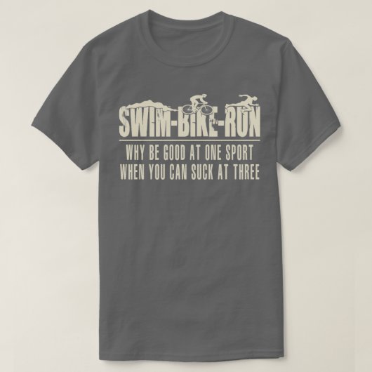 Triatlon Swim Bike run Triatlete 114 T-shirt (Design voorkant)