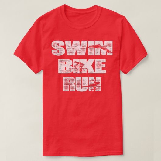 Triatlon Swim Bike run Triatlete 28 5 T-shirt (Design voorkant)