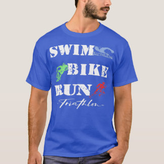 Triatlon Swim Bike run Triatlete 71 T-shirt