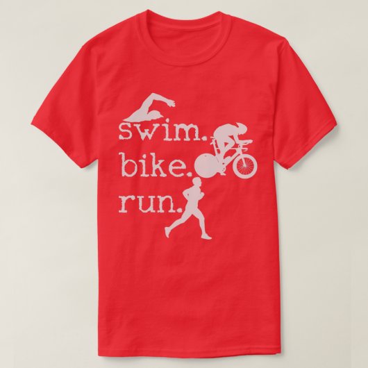 Triatlon Swim Bike run Triatlete 96 T-shirt (Design voorkant)