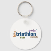 Triatlon-tekst Sleutelhanger (Voorkant)
