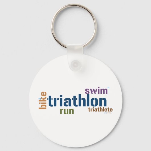 Triatlon-tekst Sleutelhanger (Voorkant)