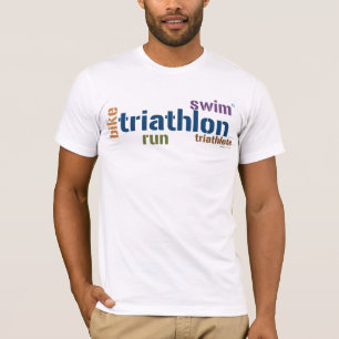 Triatlon-tekst T-shirt