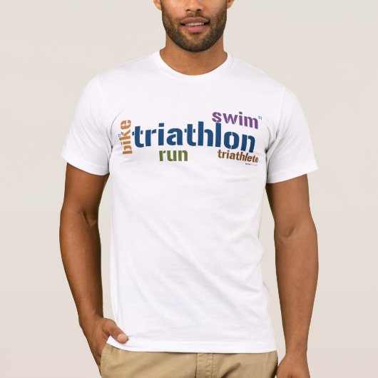 Triatlon-tekst T-shirt (Voorkant)