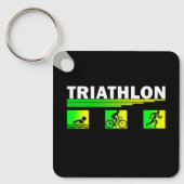 Triatlon Transcendentie: Zwemmen, Fiets, Run Succe Sleutelhanger (Voorkant)