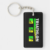 Triatlon Transcendentie: Zwemmen, Fiets, Run Succe Sleutelhanger (Voorkant)