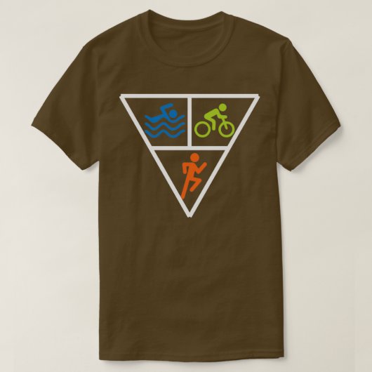 Triatlon Triangle Swim Bike Run Triathlete T-shirt (Design voorkant)