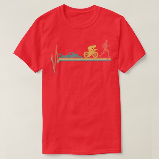 Triatlon Triathlete Vintage T-shirt (Design voorkant)