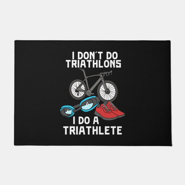 Triatlon Triatlete Deurmat (Voorkant)