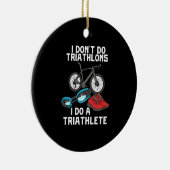 Triatlon Triatlete Keramisch Ornament (Rechts)