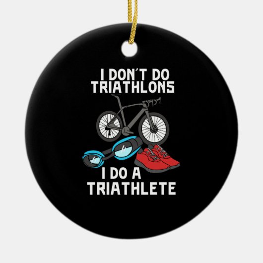 Triatlon Triatlete Keramisch Ornament (Voorkant)