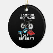 Triatlon Triatlete Keramisch Ornament (Links)