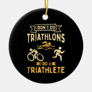 Triatlon Triatlete Keramisch Ornament