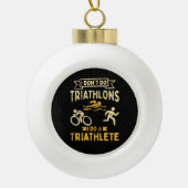 Triatlon Triatlete Keramische Bal Ornament (Voorkant)