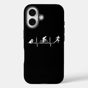 Triatlon - Triatlon Hartslag iPhone 16 Hoesje
