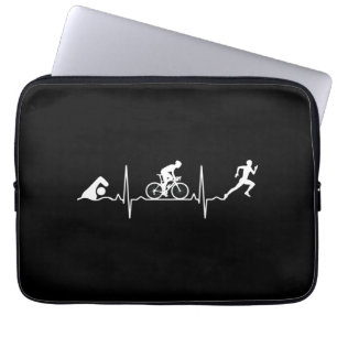 Triatlon - Triatlon Hartslag Laptop Sleeve