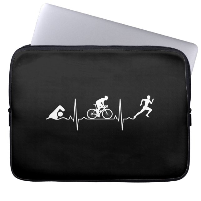 Triatlon - Triatlon Hartslag Laptop Sleeve (Voorkant)