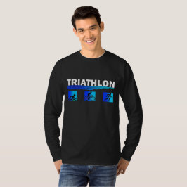 Triatlon Triomf: Navigeren door de Zwemmen, Fietse T-shirt