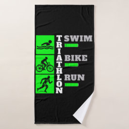Triatlon Triomf: Zwemmen, Fietsen, Run accessoires Badhanddoek